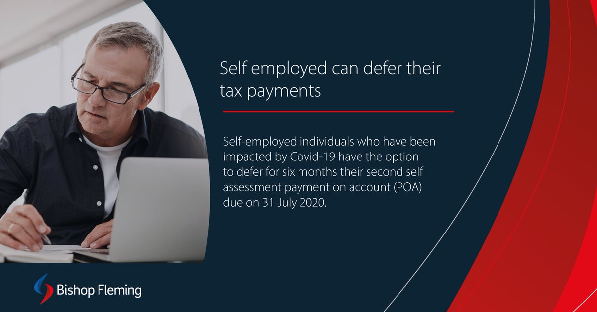 BishopFlemingUK's tweet photo. If you are registered in the UK for Self Assessment and are finding it difficult to make your second payment on account by 31st July, you can defer for 6 months following an update from HMRC: https://t.co/d8tImhb2Wq #HMRC #selfemployed #TaxPayers https://t.co/4JnnPnJq9J