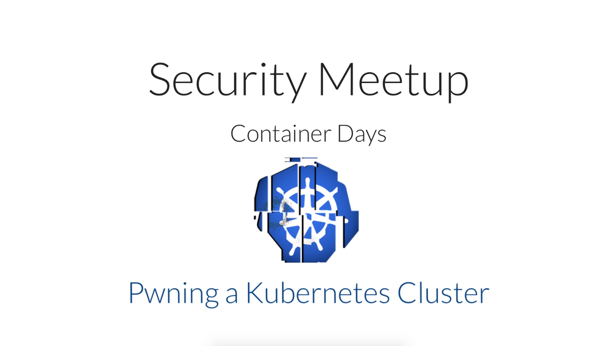 It's time for our next #CDS recording. Leon Albers from <a href="/inovexgmbh/">inovex GmbH</a> is going to tell you more about #Kubernetes security and how to pwning a Kubernetes Cluster. Check it out! youtube.com/watch?v=wT3eIe…