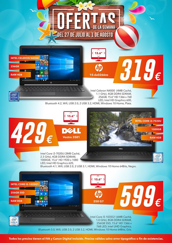 ofertahp's tweet photo. 📣📣📣 OFERTAS SEMANALES 📣📣📣

No dejes escapar ESTA SEMANA las mejores OFERTAS en PORTÁTILES que os traemos en OFERTASHP 💻💻💻

Este VERANO elige OFERTASHP ⬇️⬇️⬇️

🌐 https://t.co/aggM4mA9KT

📨 Envíos GRATIS a partir de 60€📤

#Ofertashp #SuperOfertas🛍 #productos #ofertas https://t.co/c0Aflvh2BO