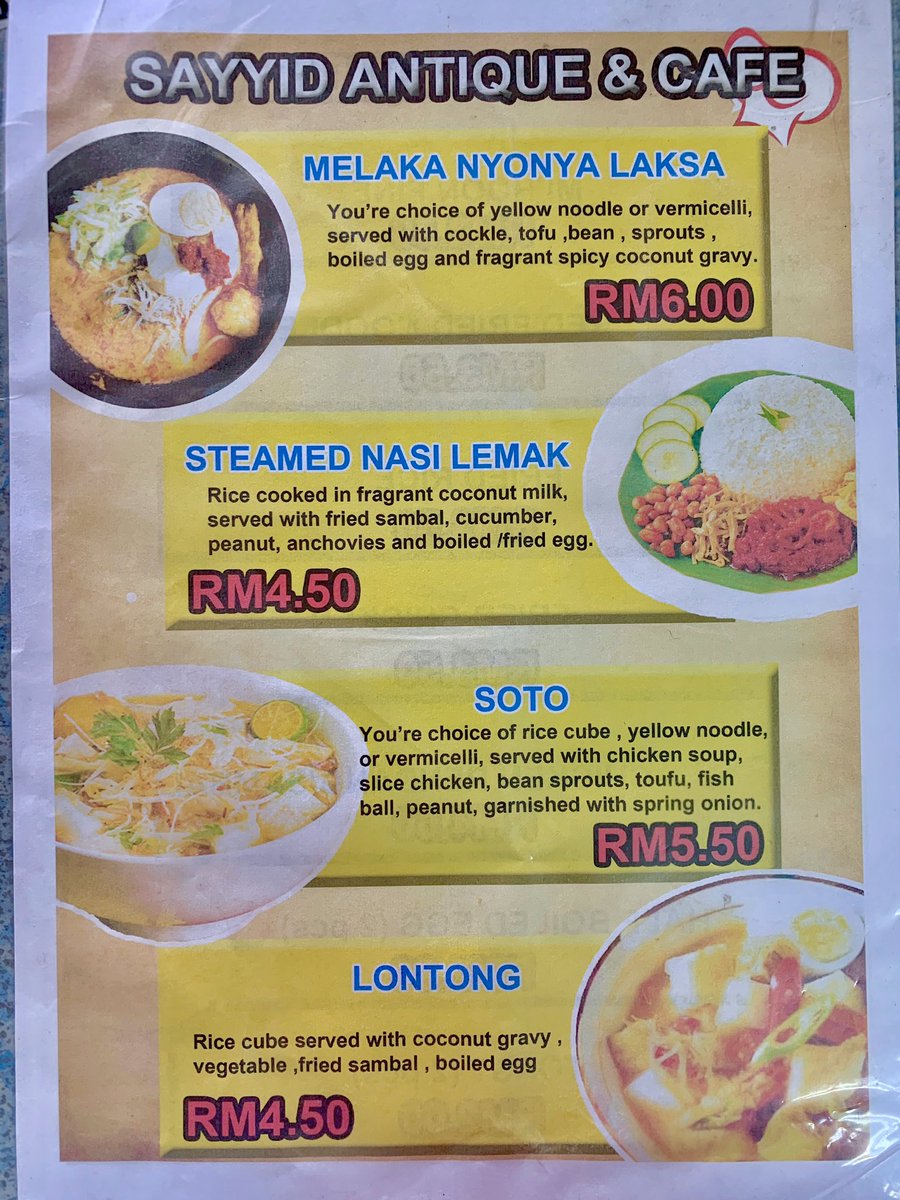  Jangan lepas peluang untuk OOTD di setiap sudut yang menarik Selain Laksa Nyonya terdapat juga menu menarik yang lain