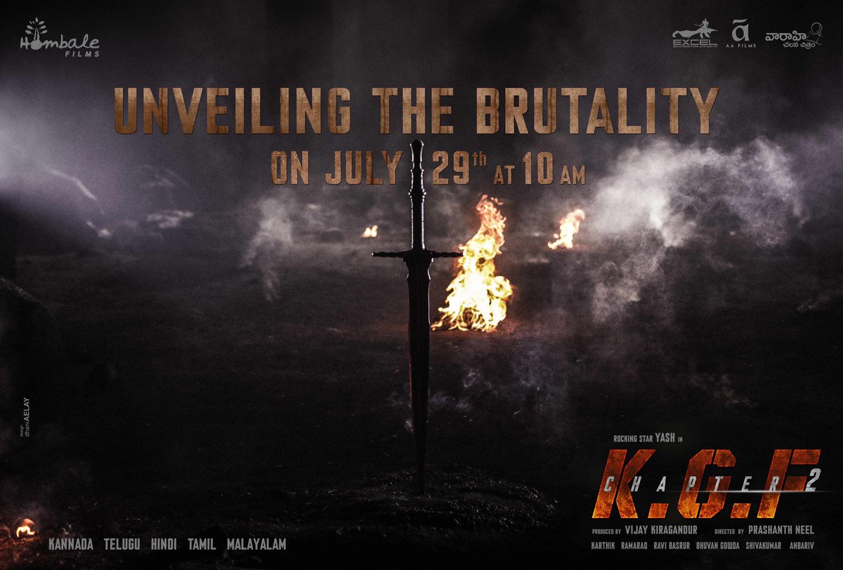 taran_adarsh's tweet photo. ANNOUNCEMENT... Unmasking #Adheera on 29 July 2020 at 10 am... #KGFChapter2... Stars #Yash, #SanjayDutt, #SrinidhiShetty and #RaveenaTandon... Directed by Prashanth Neel. #KGF2 https://t.co/8Risz431pS