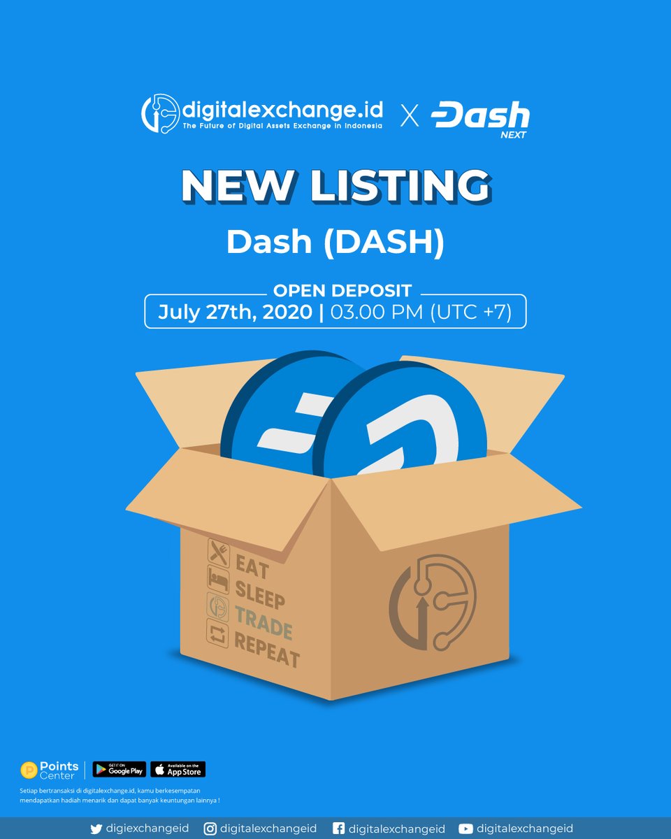 DashinThailand's tweet image. #DashNext partners with Digitalexchange.id - One of the biggest crypto exchanges in #Indonesia. Through this partnership Dash will be listed today vs. Indonesian Rupiah (IDR).The Indonesians could buy and sell Dash easy in their local Fiat currency digitalexchange.id