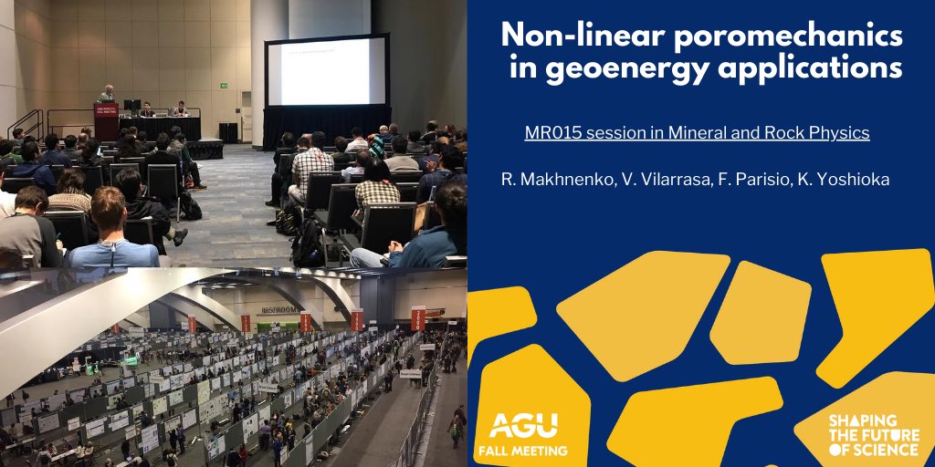 RMakhnenko's tweet photo. Our last year’s session @theAGU had more than 200 attendees. This year we’ll try to repeat the success online, so consider submitting your experimental and/or numerical work related to poromechanics in geoenergy #AGU20 
https://t.co/lO9SKEMFJc https://t.co/JjLnl1ewg0