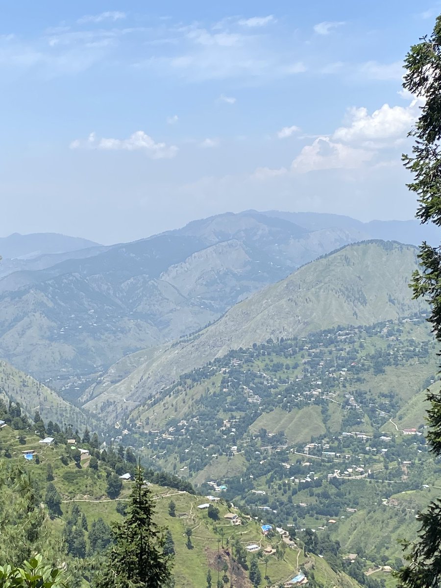 Found a quaint trail five minutes walks from the place I was staying with amazing views - the hills here in the background are AJK and the LoC