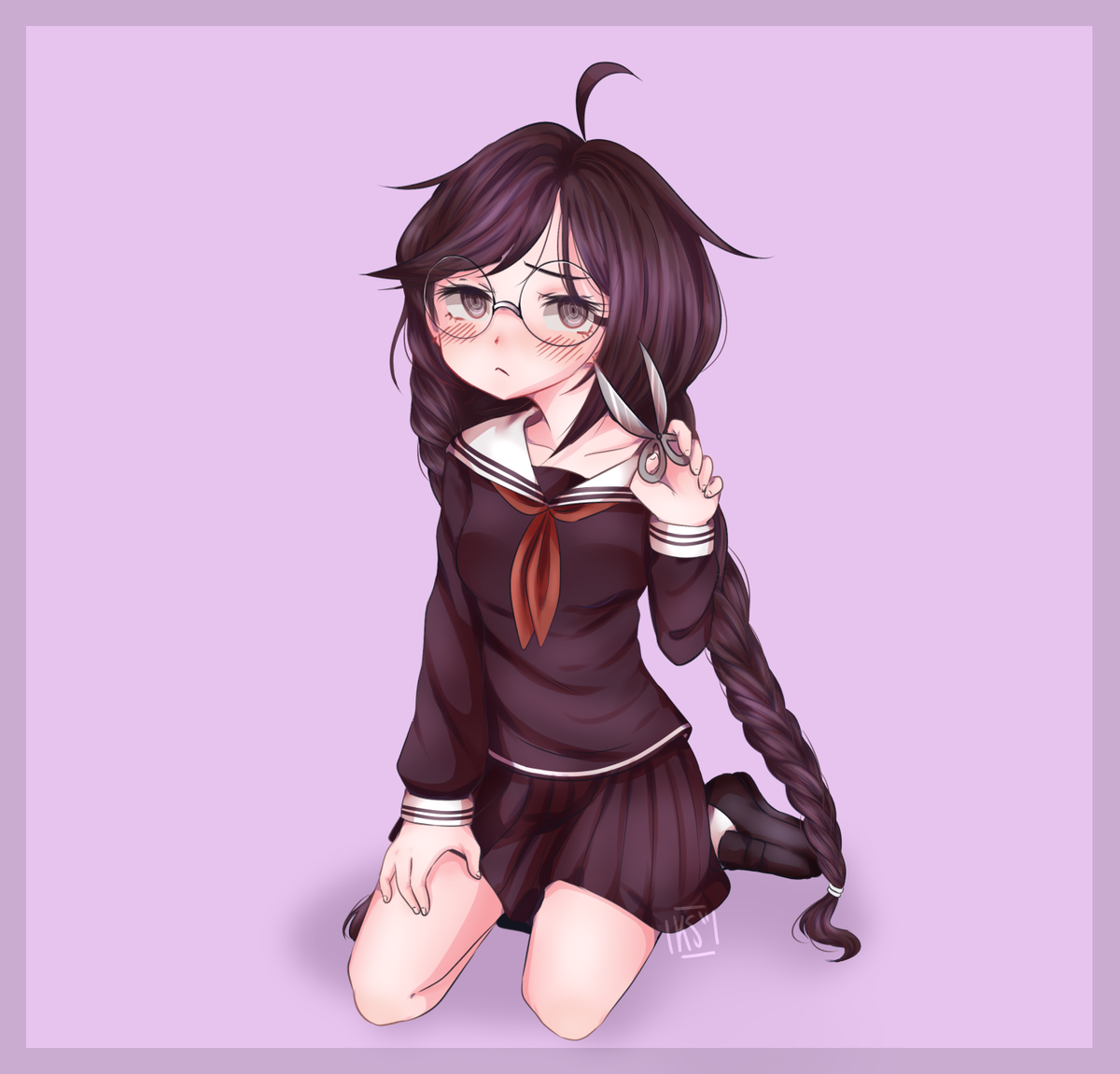 i drew the girl toko!! i fucking love her so much AAAAAA please take this d...