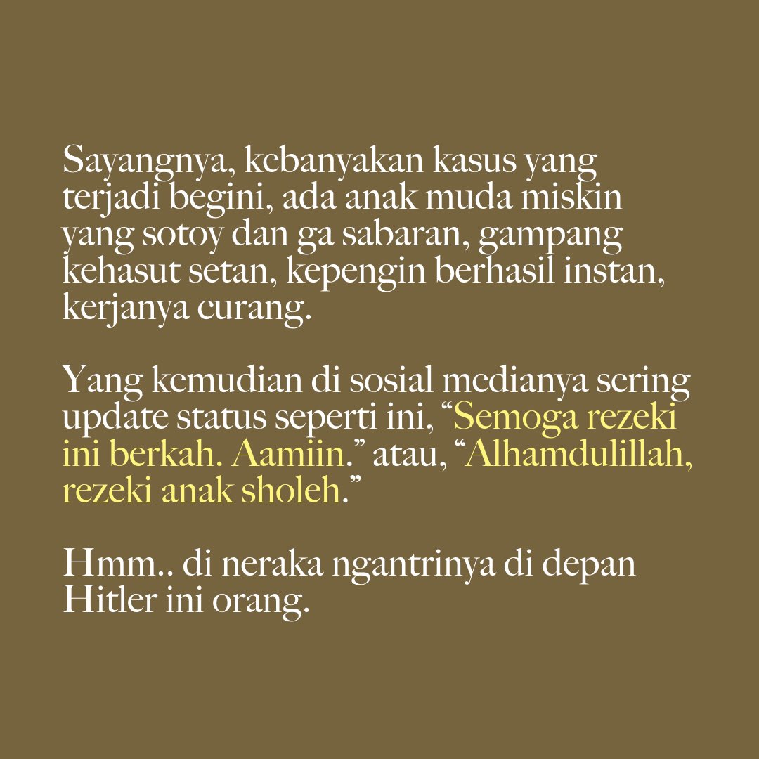 maulasam's tweet photo. Kalo kamu lahir dr keluarga miskin, kamu cukup jadi anak baik yg:

1. Seneng belajar dr orang kaya, 
2. Berjuang lebih keras
3. Bekerja lebih jujur
4. Bangun loyalitas
5. Jaga integritas

https://t.co/UBibh48riB https://t.co/ubwF3wlKee