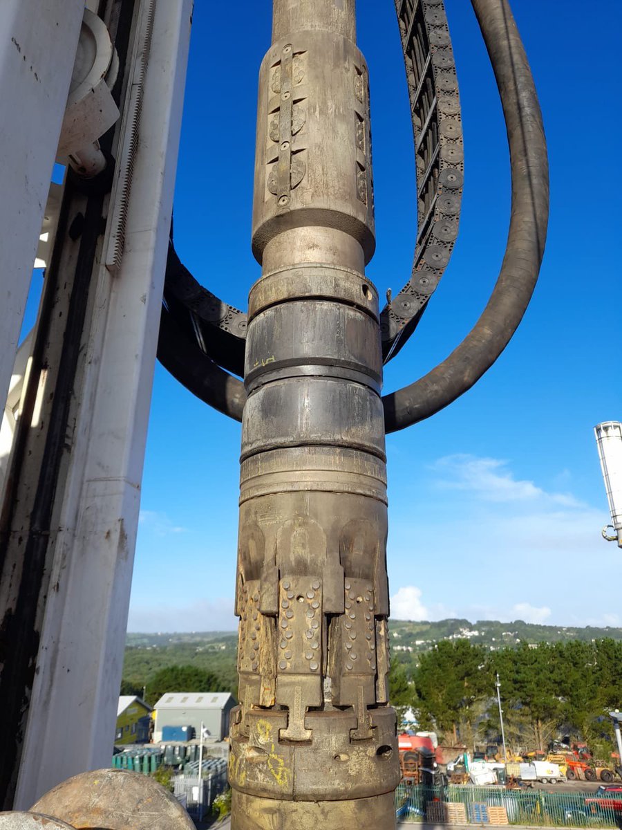 GELtd's tweet photo. Packer successfully removed from the #geothermal well.  Surprisingly clean!  Testing the temperature next. https://t.co/9o8jLq3kbP