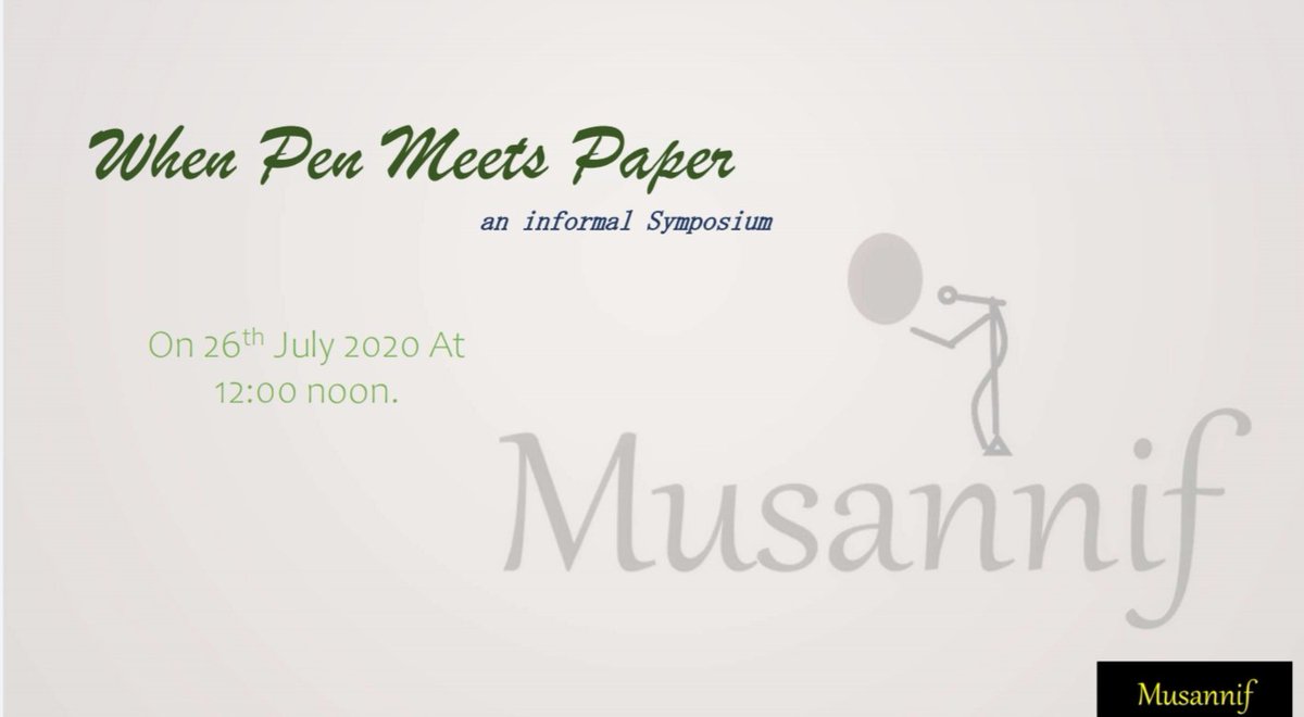 jazbaat_e's tweet photo. Thankyou so much Musannif for this wonderful opportunity 🙏🏻 "When Pen Meets Paper"
Thankyou family, friends and audience who joined and heard what we had in our mind and heart
#Musannif #3.5Hrs #600views #Jazbaatekalam #LiveSession #Support #Youtube #Writing #Poetry #zindagi https://t.co/zVvkAwvdhZ