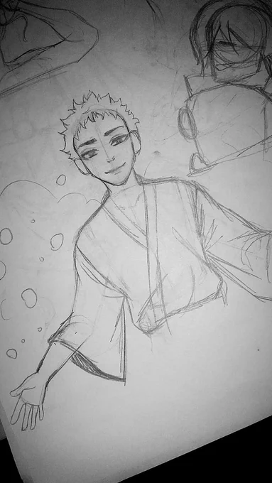 Okay this will be the last art spam I'll be posting (or maybe not ?)
I know Tsukishima is cute being soft but at the same time, it's weird for me to draw it ?

#tsukishima #artistsontwitter #artph #Haikyuu 