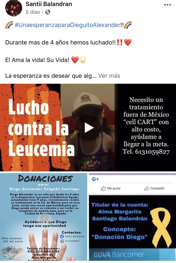 dalidanay's tweet photo. #unaesperanzaparadieguitoalexander #leucemiainfantil #salud #vida #yoporamor comparte por favor para que más personas se logren tocar el corazón y así donar para el tratamiento de este lindo pequeño 🙏🏻 https://t.co/eLSyYRY8Y3
