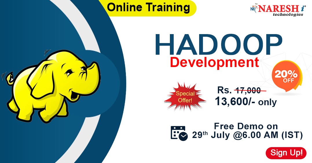 nareshitech's tweet image. Special Offer Rs.13,600/- Only (Online Training)
#HadoopDevelopment #Online #Training Demo on 29th July @ 6.00 AM (IST) By Real-Time Expert
Demo link: zcu.io/Jhen
📧: online@nareshit.com | 📲: +91-8179191999
#course #education #software #learning #study #students