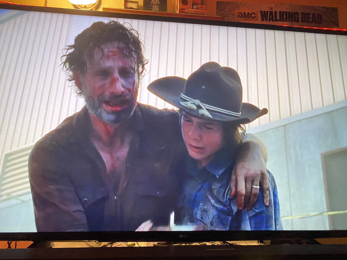Rick and Carl thinking that Judith is dead is another scene that gets me every time. So much emotion here. And then they walk off with the destruction behind them. And the episode ends in silence. Beautiful  #TheWalkingDead  #TooFarGone
