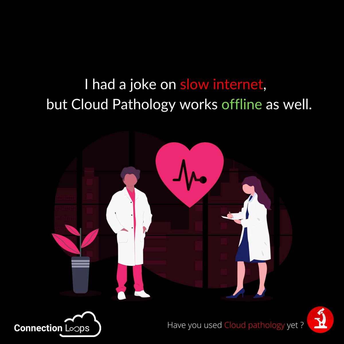 CloudPathology's tweet photo. Cloud Pathology is the only LIMS in the market that works OFFLINE + Online with real time Sync.
Fed up with current LIMS? Why not try Cloud Pathology?
#CloudPathology #Cloops #Saas #LIMS #Cloud #Automation #OfflineOnline #Healthcare #Pathology #Ihaveajoke #Marketing #ThinkCloud https://t.co/TMZbvzmJSW