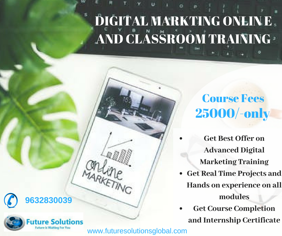 futuresolution1's tweet image. Digital marketing training in online call me; 9632830039