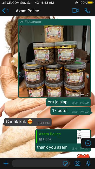 BabyPopia's tweet photo. Alhamdullilah thank you Azam repeat order X sampi 3 hri order of 17 botol popia dgn Kami 😊😊 ~ xoxo 💋 #cikarobabypopia #bazar #bazaronline #bazarpaknil #bazarmalaysia #popianestum #popianestummurah #popianestumsedap #popianestumviral #food #foodporn #yum #instafood https://t.co/CfwChmCNAO