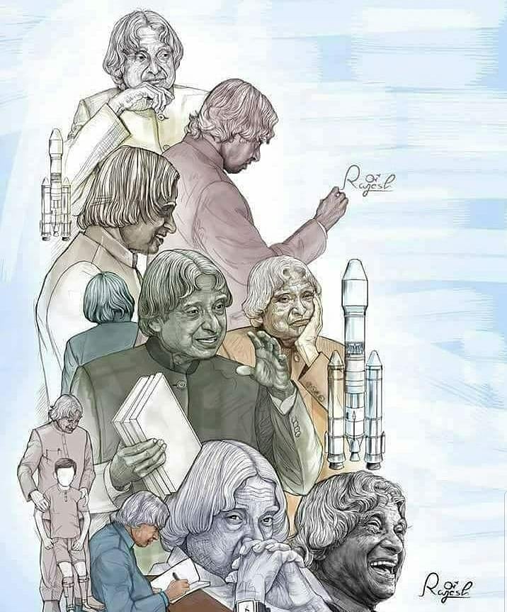 KapilGBN's tweet photo. A tribute to former president, Renowned scientists, teacher, Missile man, Bharat Ratna, padma bhusan Dr A. P. J Abdul kalam on his 5 th death anniversary.💐🙏 https://t.co/i9cl9aHxHg