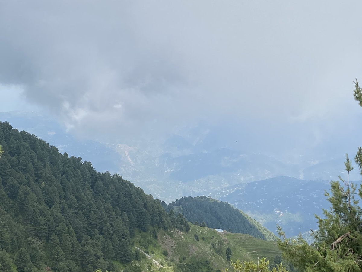 The views from the top of Mushkpuri Peak (9,210 feet) were fantastic - looking east you could see the Jhelum River winding its way from Indian Occupied Kashmir - on left are the mountains of Neelam and Leepa Valleys of AJK & Indian Occupied Kashmir is on right