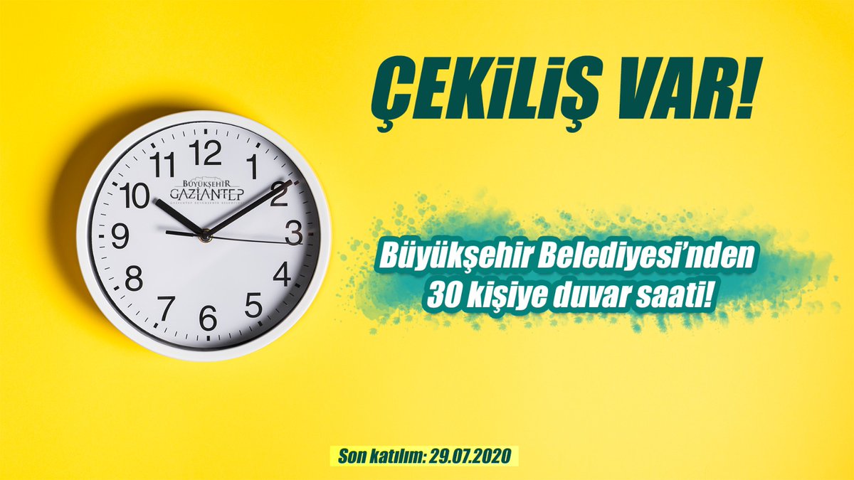 🎉Sürpriz 🎉 

30 kişiye çekilişle ⏰ hediyemiz! 🎁 

Katılmak için;

➡️ Gönderiyi beğenip rt yapmak
➡️ 2 Arkadaşınızı yoruma etiketlemek 📱 
➡️ Youtube hesabımıza abone olmak

#Youtube kanalımız;
youtube.com/user/Gaziantep…

 🗓 Son katılım  29.07.2020 ✅