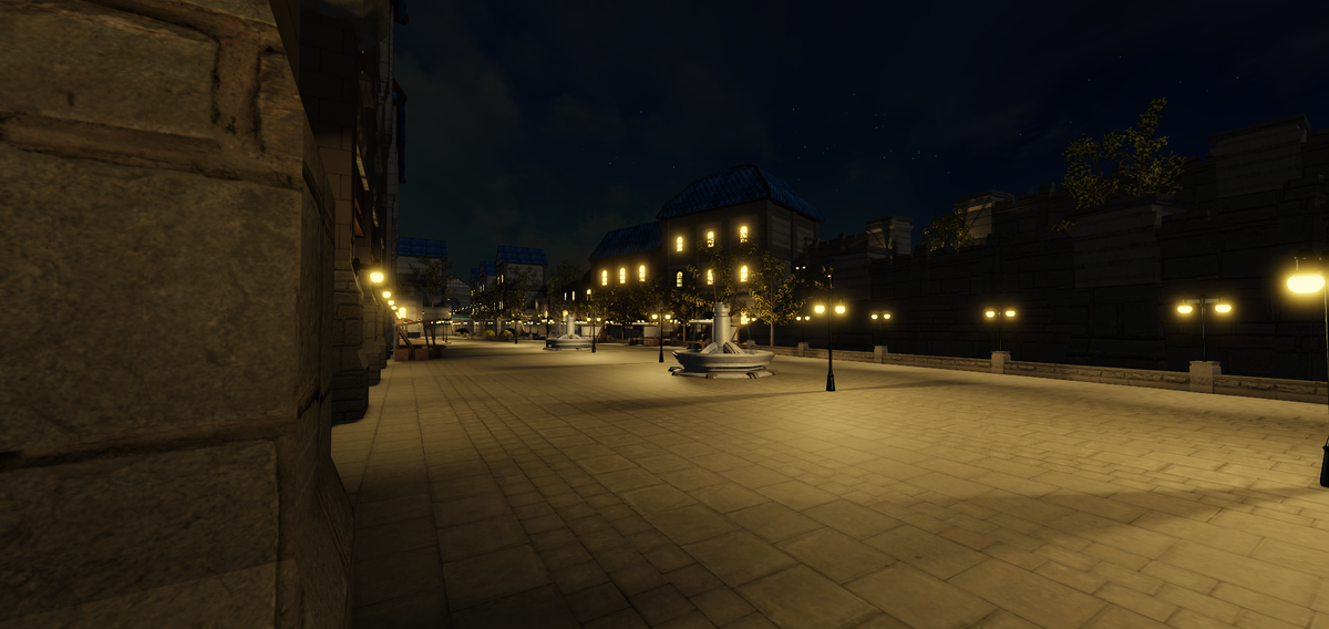 _Nytem_'s tweet photo. So it has now been 3 weeks that I've been working on what is just this 1 market street, quite tired lol. Please note this is far from finished. Any blue beams you see are just how you cross to the next part of the city. Still very WIP, can't wait to finish it!
#Roblox #RobloxDev https://t.co/3I5EVvd9N7