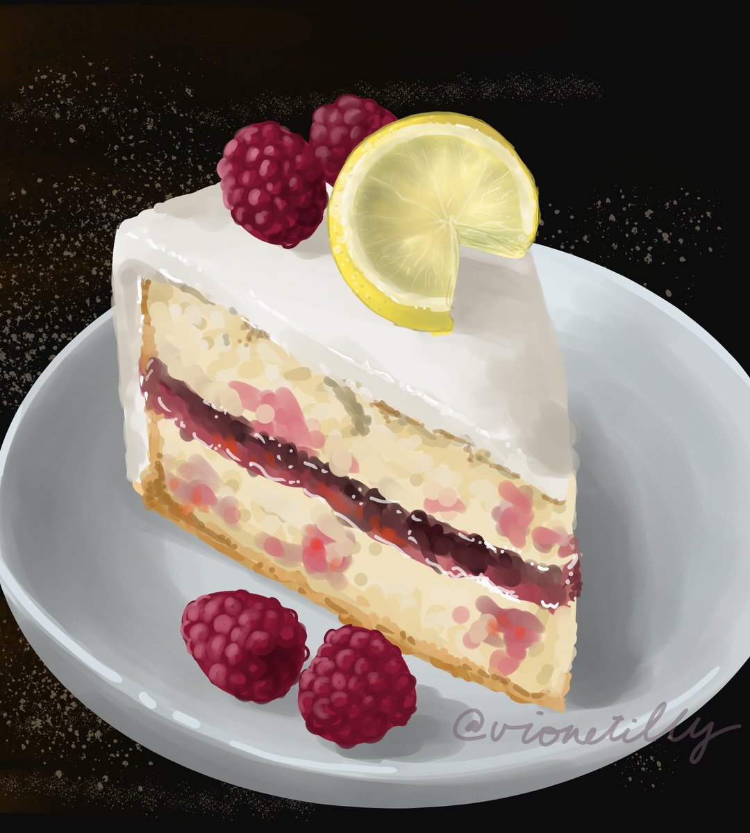 vionetilly's tweet photo. Desert after lunch, guys?
My cooking from Medibang paint, lol I can't actually cook #lemonraspberrycake #foodart #cakeart #opencommissions https://t.co/uCa9elwYWO