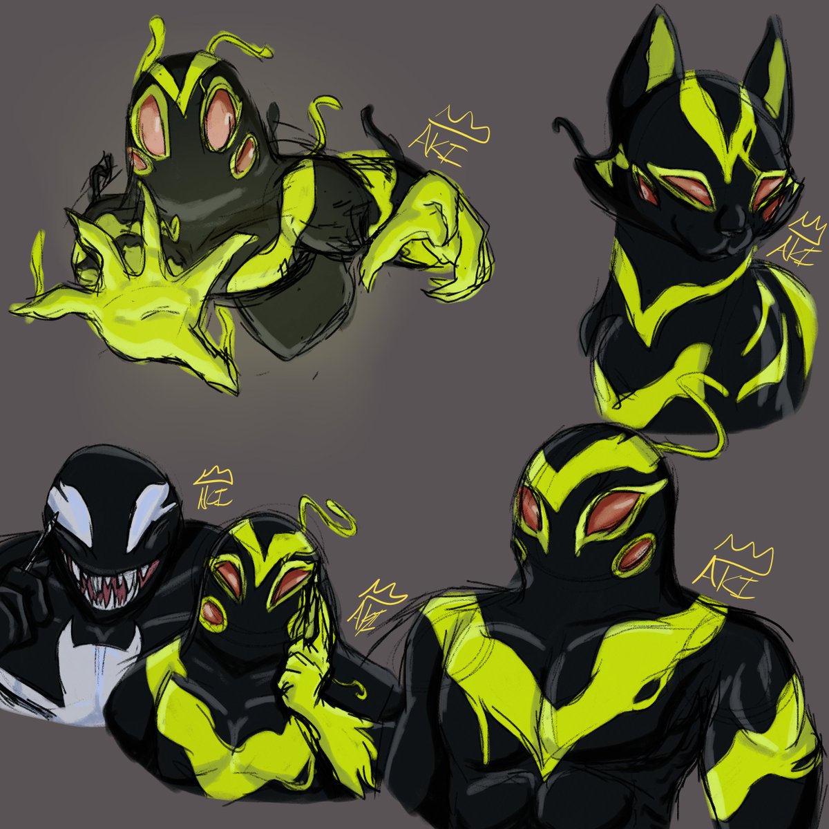 kingakiuwu's tweet photo. Hehe sleeper doodles 

I was reading the last few Venom chapters and Sleeper is so great in them so I had to doodle him

I would have lined these but Krita's being a real bitch tonight 😔

#Venom #Sleeper #SleeperVenom #CatSleeper #Doodles #art #fanart #venomfanart #venomart https://t.co/ucYcZVdBq4