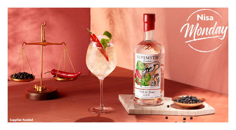 NisaLocally's tweet photo. Are you ready for a spicy, gin-tastic #NisaMonday? RT+FOLLOW for your chance to  WIN a ‘Smith Your G&amp;T’ Daring bundle which includes a bottle of the NEW Chilli &amp; Lime @sipsmith Gin - perfect for some summer sipping.  🌶️
T&amp;Cs: https://t.co/X28MhynozX
Closing Date: 2nd August 2020 https://t.co/OyqojSP2e4