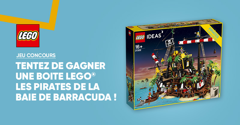 Fnac's tweet photo. JEU CONCOURS 🎁 | À tous les aventuriers, tentez de gagner une boite LEGO® @LEGO_Group "Les pirates de la baie de Barracuda" ! Pour participer : RT + follow @Fnac 😊 Bonne chance ! #MondayMotivation 👉🍀 https://t.co/A039G02Ok5 https://t.co/CjqHTBvkcb