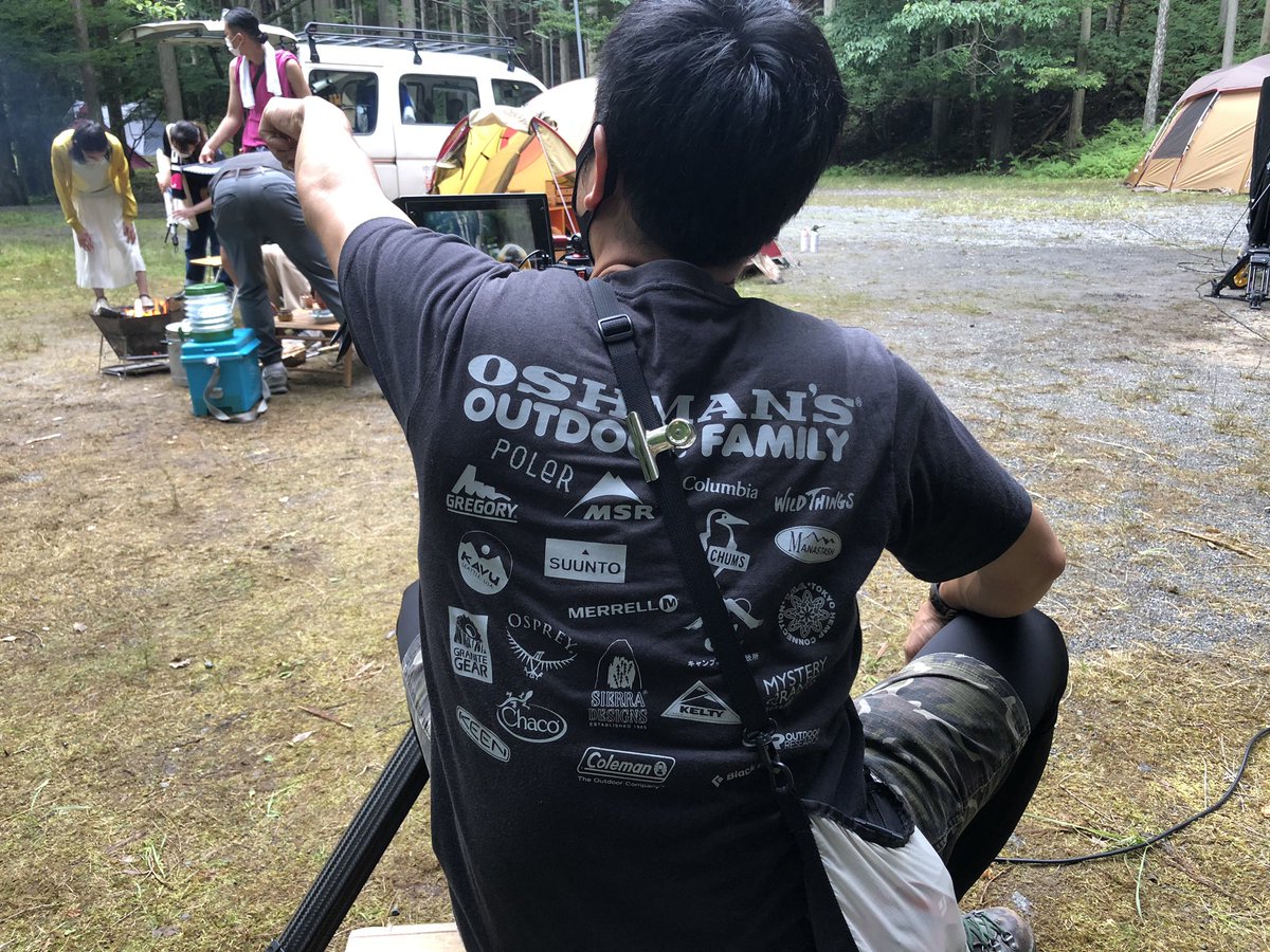 Official_Oyaji's tweet photo. カメラマンさんのTシャツです。
言わずもがな、キャンプ好きですね😂
［前田］
#おやじキャンプ飯　#キャンプ　#キャンプ好きと繋がりたい　#Coleman #CHUMS #Columbia #Kelty #Osprey #KEEN #MSR #SUNNT #Chaco #GREGORY #WILDTHINGS #MANASTASH #MYSTERYRANCH https://t.co/rkhgak1u5U