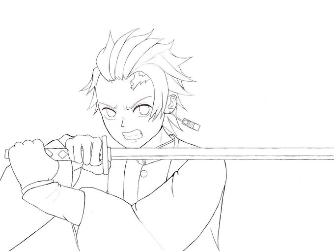 #鬼滅の刃 
#鬼滅の刃イラスト 
#鬼滅の刃好きさんと繋がりたい 
#イラスト好きな人と繋がりたい 
#絵描きさんと繋がりたい 
#線画 