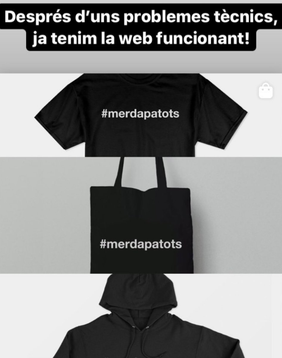 Aquest últims dies hem tingut problemes amb la #web , però ho acabem de solucionar! 💪
Ja podeu comprar tots els nostres productes! 🎉🎊 
#merdapatotselsvirus #merdapatots