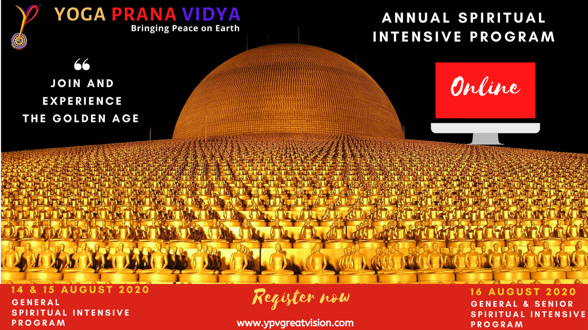 YogaPranaVidya's tweet photo. YPV Online SIP 2020
6th Annual Spiritual Intensive Program, An initiative to Bring PEACE on Earth

#YPV #YPASadhana #YPVAshram #ShriNjReddy #YogaPranaVidya #YPVResearch 
#Healing #Prana #Energy https://t.co/Deo8EUOG7H