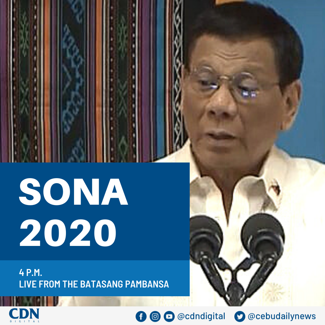 cebudailynews's tweet photo. LATER: Stay tuned to CDN Digital for President Rodrigo Duterte's fifth State of the Nation Address (SONA) today, July 27, 2020, at 4 P.M. live from Batasang Pambansa. #CDNDigital https://t.co/1gYE9FtAxw