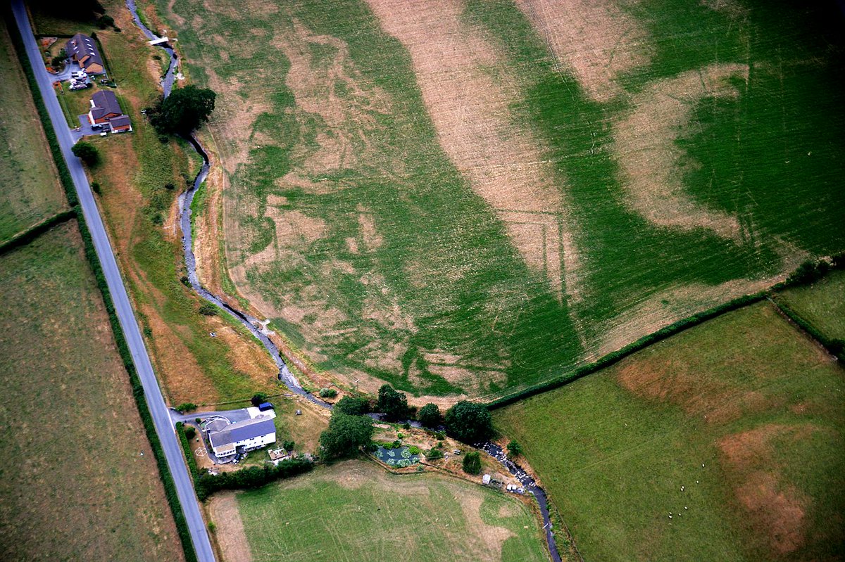 2/10 Roman villas are not common in Wales; fewer than 40 known or possible villas are recorded, and these are mostly in the south and east of the country. Abermagwr Villa was discovered as a striking cropmark during aerial photography in the exceptional drought of 2006.