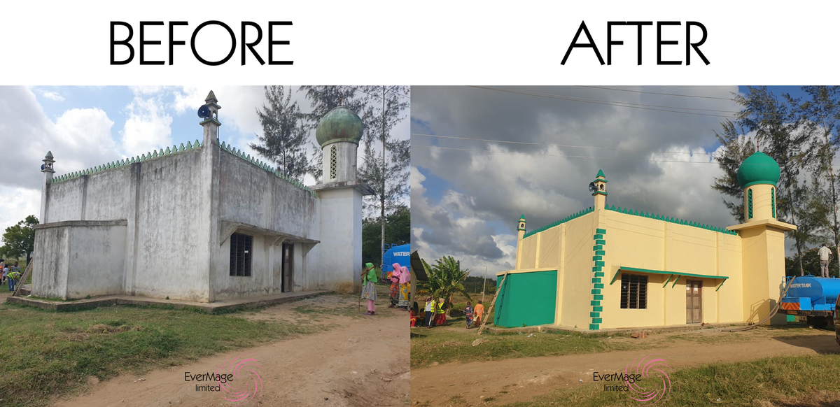 EverMageLtd's tweet photo. MALAIKA PREMIUM PAINT: Unbelievable transformation creating everlasting Image - Pangamoyo Mosque Kaloleni
+254700025027/ +254782025027
Email: sales@evermage.com
#Paint #Malaika #EverMage https://t.co/ePe1vghBp6