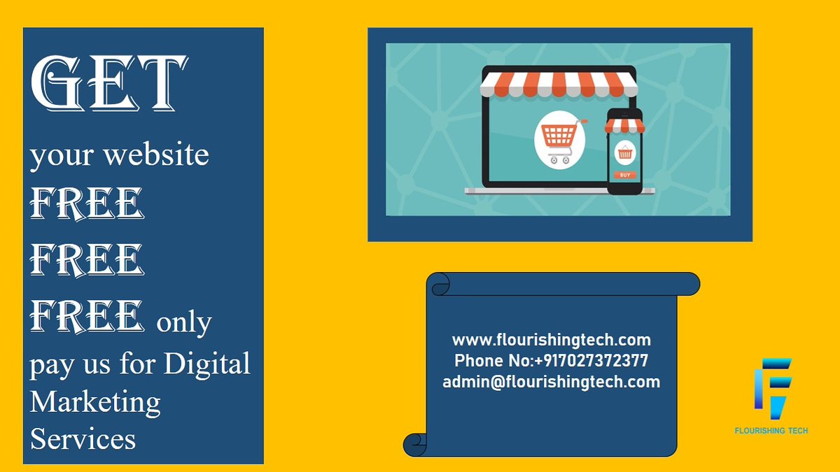 FlourishingTech's tweet photo. Flourishing Tech is the leading digital marketing agency offers a comprehensive range of digital marketing services that helps your business to grow. 
#DigitalMarketing #VocalForLocal #freewebsite #flourishingtech https://t.co/Ib1uFS08tO