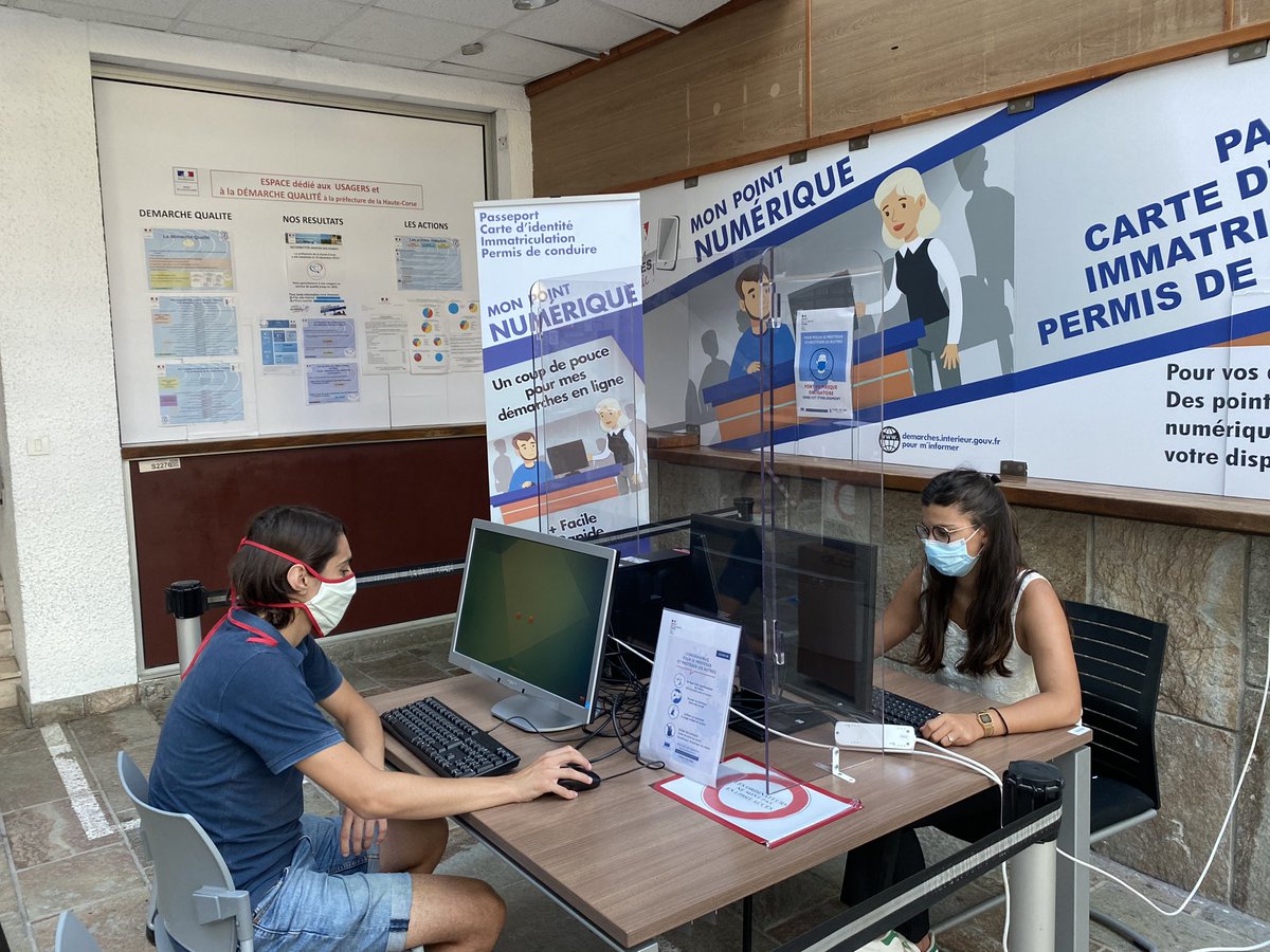 Prefet2B's tweet photo. [Téléprocédures] #CarteGrise #PermisConduire 💻 Pour toutes vos démarches en ligne, des médiateurs @ServiceCivique vous accueillent à la préfecture sur rendez-vous 👉https://t.co/JawKo92WtV
ℹ️ Pour toute demande d’information générale 📞04 95 34 50 39 (9h à 12h lundi au vendredi) https://t.co/OGR9tXgzUw