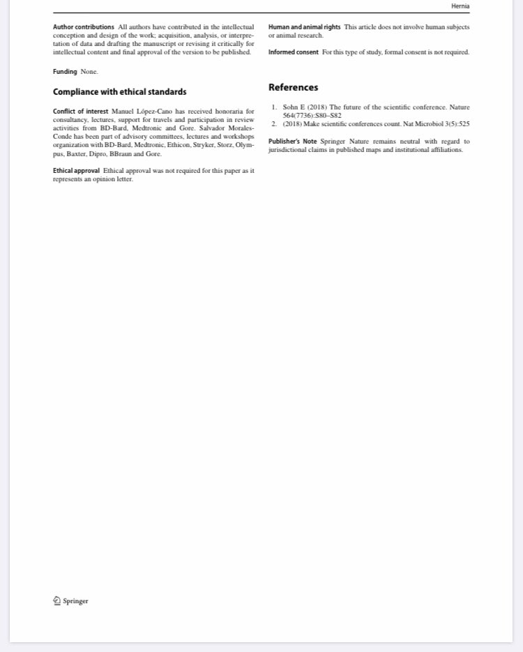 Salvador Morales Conde (@smoralesconde) on Twitter photo “Time to be online or time to be present”....based on our experience on our he EHS virtual congress, we have analyzed in this letter to the Editor in Hernia the advantages of each option <a href="/eurohernias/">European Hernia Society</a> <a href="/EAES_eu/">EAES</a> <a href="/aecirujanos/">aecirujanos</a> <a href="/AecPared/">Seccion Pared AEC</a> <a href="/asacirujanos/">asacirujanos</a> “Time to be online or time to be present”....based on our experience on our he EHS virtual congress, we have analyzed in this letter to the Editor in Hernia the advantages of each option <a href="/eurohernias/">European Hernia Society</a> <a href="/EAES_eu/">EAES</a> <a href="/aecirujanos/">aecirujanos</a> <a href="/AecPared/">Seccion Pared AEC</a> <a href="/asacirujanos/">asacirujanos</a>