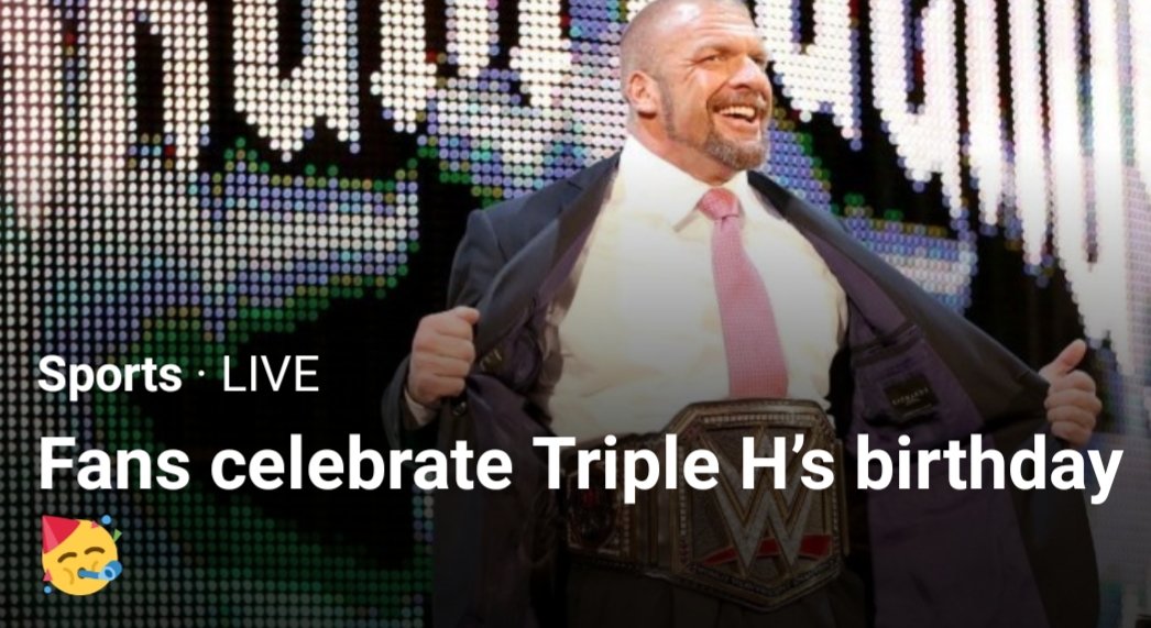 Say happy birthday to triple h or theres no more nxt

so happy bday triple h! 