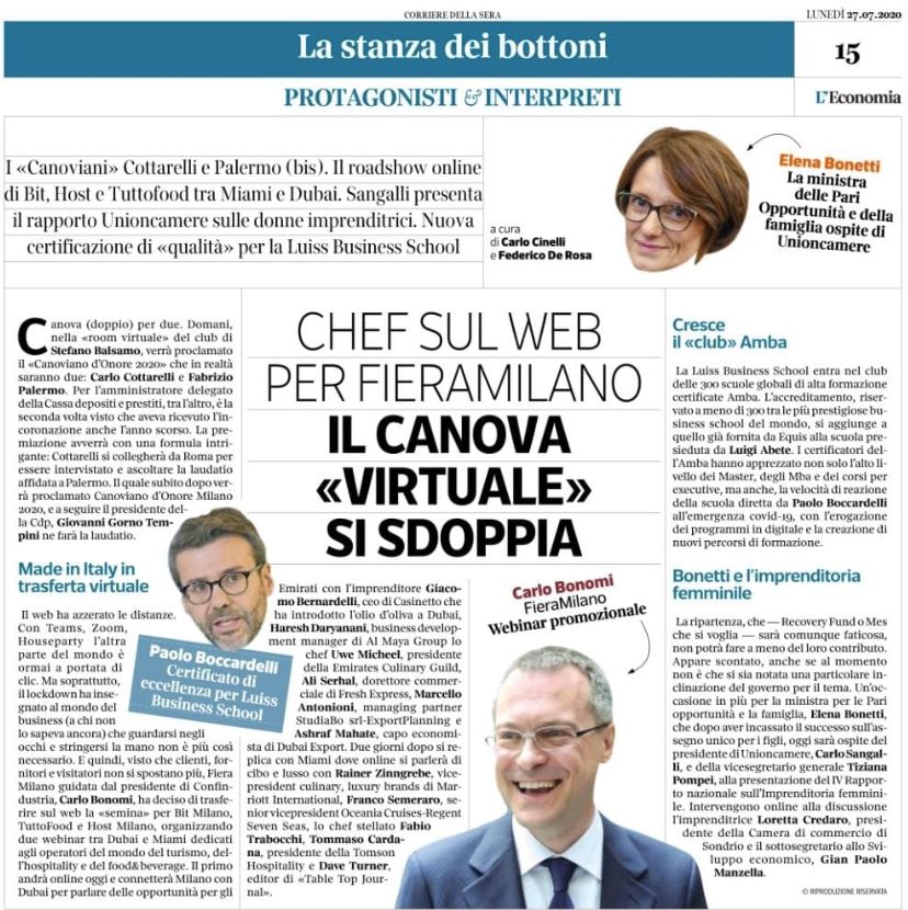 LuissBusiness's tweet photo. #LuissBusiness entra nel club delle 300 scuole globali di alta formazione certificate #AMBA: l’accreditamento si aggiunge a quello #Equis. Oggi su @Corriere. https://t.co/xIYcsIy4XH