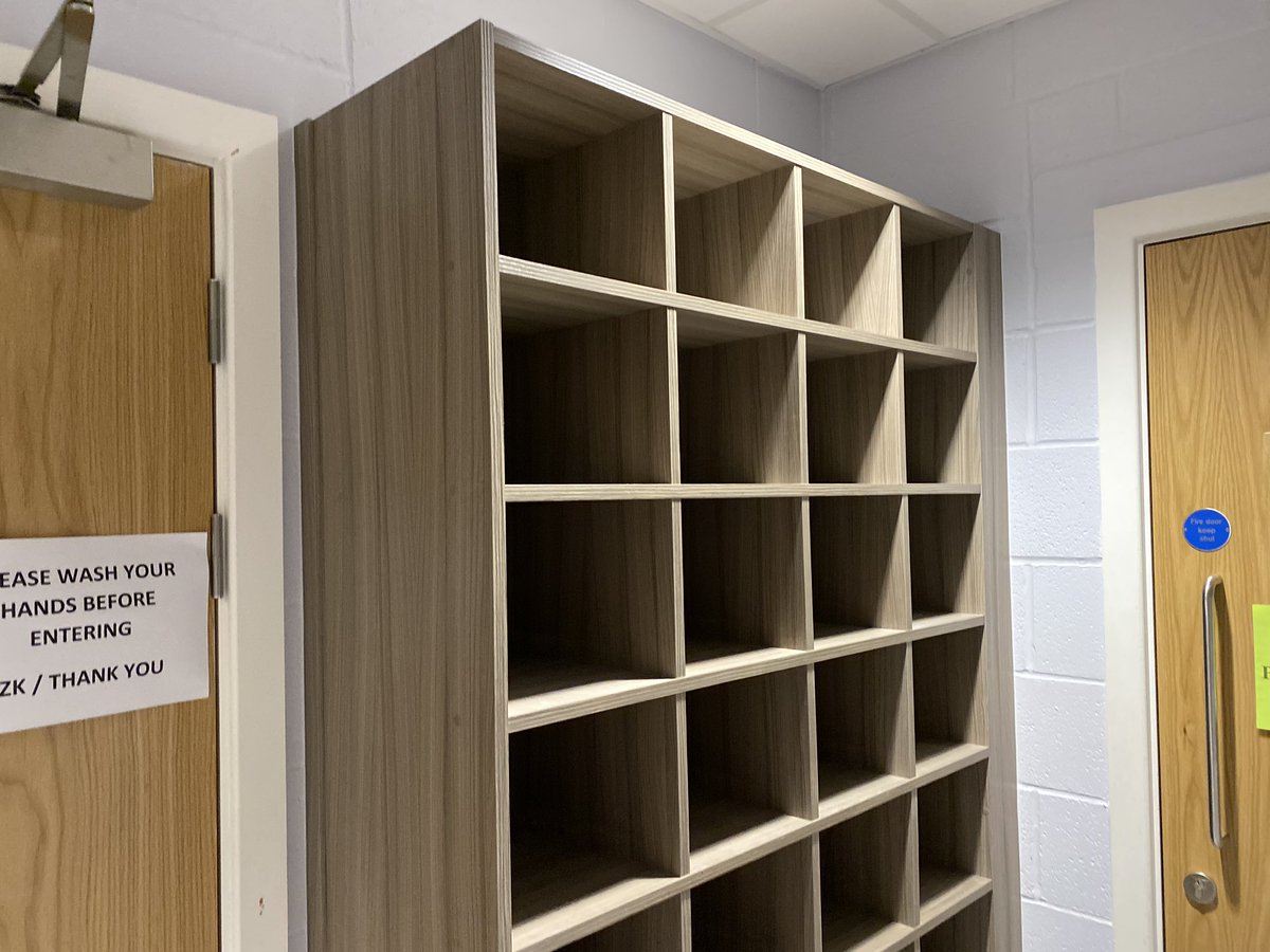 edenboysbolton's tweet photo. One of the amazing things about coming in over summer is seeing the summer improvement work. Gone are our old shoe racks outside the Prayer Hall, replaced with these fabulous looking ones instead. #Improvements #GettingReadyForSeptember https://t.co/gaNfNSDew5