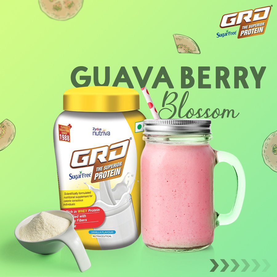 GrdProtein's tweet photo. Enjoy the sweet taste of fruit juice without a worry about consuming sugar with the delicious #Guavaberry Blossom, made with GRD #Sugarfree. Click here to check out the complete recipe - https://t.co/jhxSl4AlgP
#GRD #GRDProtein #WheyProtein #Protein #Immunity #Juice #FruitJuice https://t.co/zJ2sf6BwbN