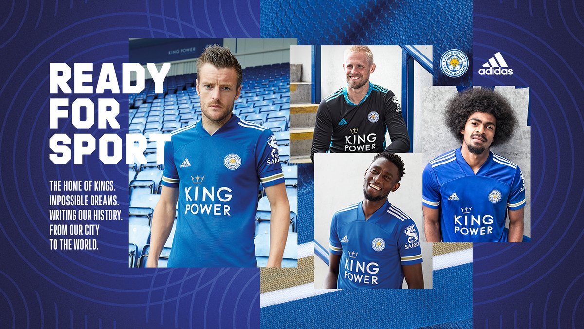 LCFC's tweet image. Introducing our 2020/21 @adidasfootball home shirt to be worn for cup and European competitions 🔵
 
#ReadyForSport