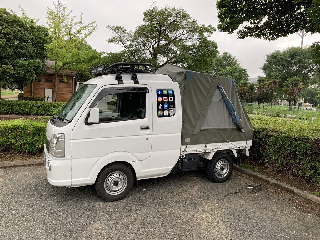 幡多正樹 お米も作れる映像作家 車中泊ならぬ荷台泊 バグトラック T Co Eqguiqmx Twitter