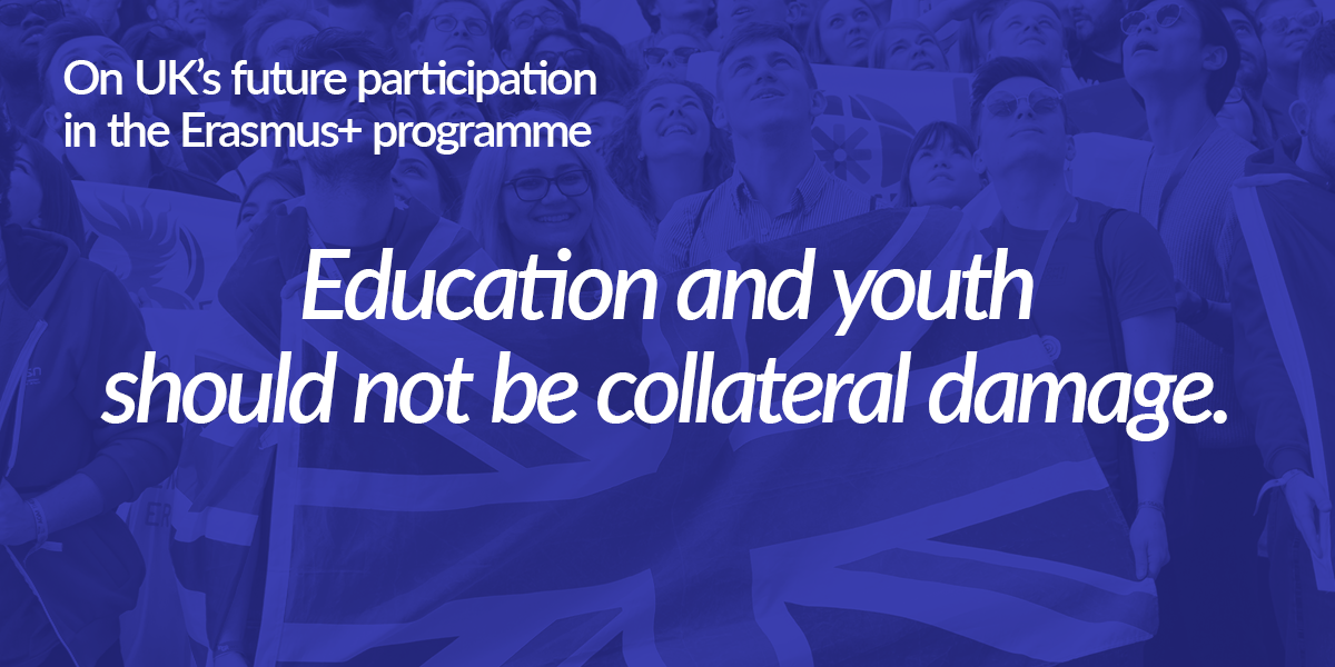 ESN_Int's tweet photo. ๐๐ฌ๐ง Together with organisations representing UK and EU student groups alongside the UK higher and further #education sectors, we call on negotiators to compromise on the terms of the UKโs participation in the #ErasmusPlus programme
๐ฃRead our statement: https://t.co/AldXvkaEAB https://t.co/iAvIMUFzMO