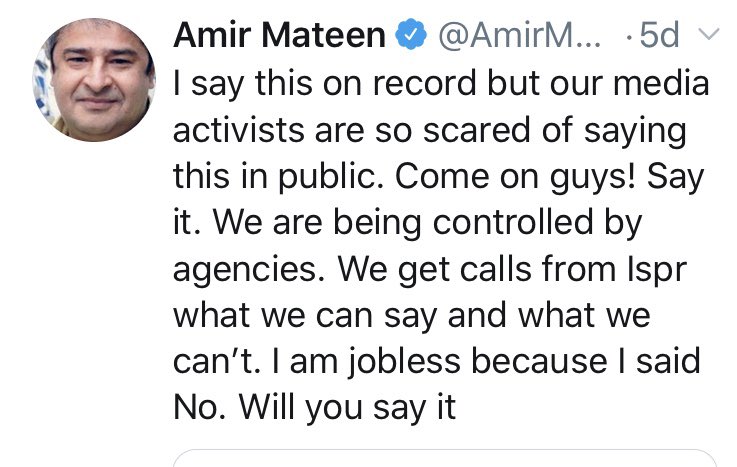 The same tactics are now being used against journalists. Some have escaped abroad. Others staying back have been kidnapped, forced out of jobs, assaulted, media owners jailed on trumped up charges from 3 decades ago. The state of the media is summed up in these screenshots 5/n