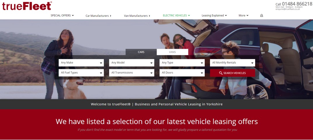 We wanted to share our new and improved website with you 😀
truefleet.co.uk Please check it out, Like and RT. It now allows you to search and find your ideal new lease vehicle.
We are here, as always, to give advice and answer any of your questions. Thank you👍
#Yorkshire