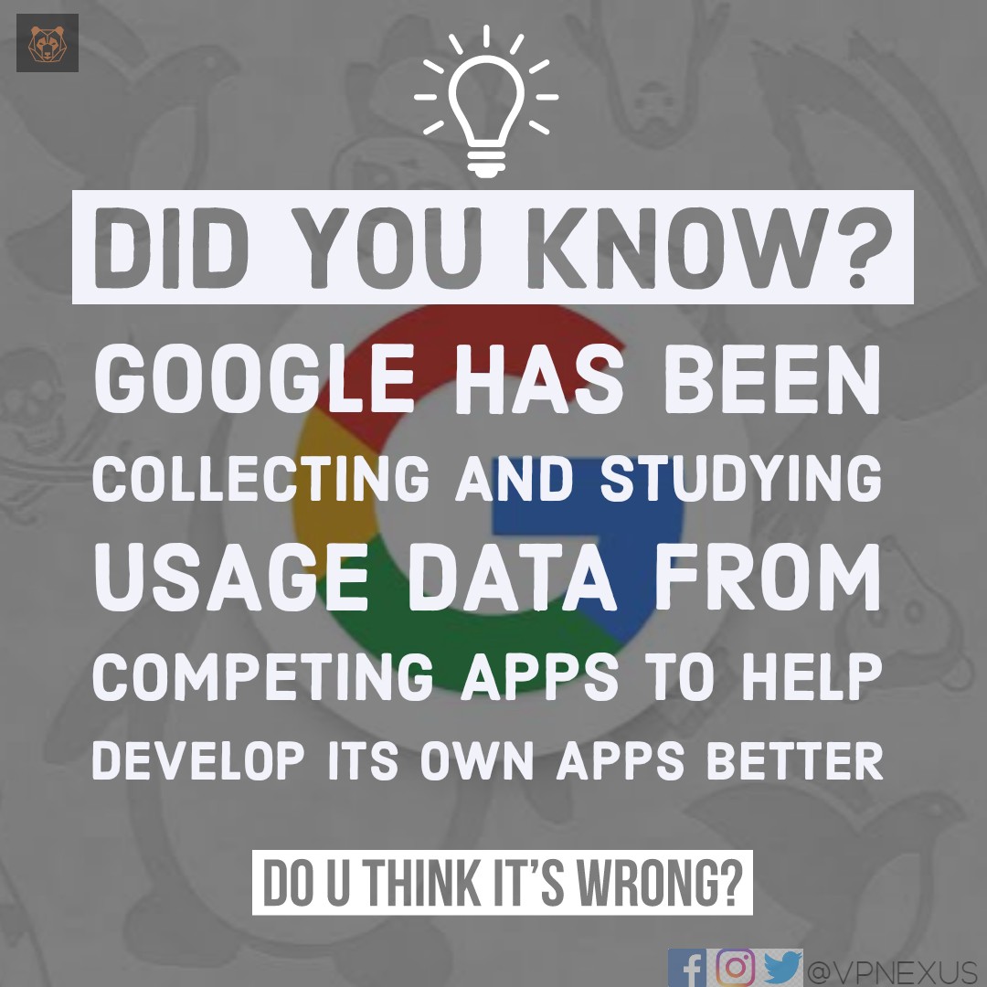vpnexus's tweet photo. You are not alone when you browse away from google.

What's your say in this fact.
Do comment below 💭

DM for queries 💬

#google #cyberspace #cyberworld #security #cybercrime #cybersafeindia #staysafe #staysecure #anroid #vpnexus https://t.co/ASpNAyltQE