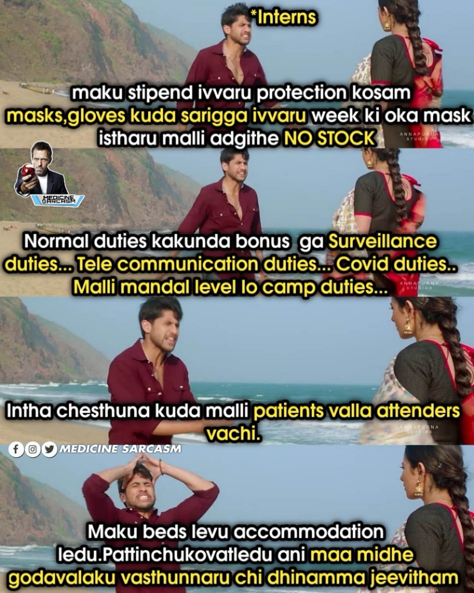 SarcasmMedicine's tweet photo. #Savedoctors 
#interns #Nostipendsfordoctors
@ArogyaAndhra @Eatala_Rajender @PawanKalyan @ysjagan @ncbn @XpressHyderabad @MinisterKTR https://t.co/tX7mhXn9Wh