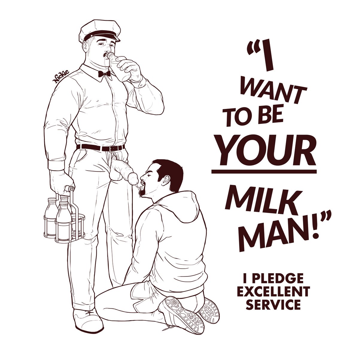 This might be too much for RedBubble but here's the Milkman delivering...