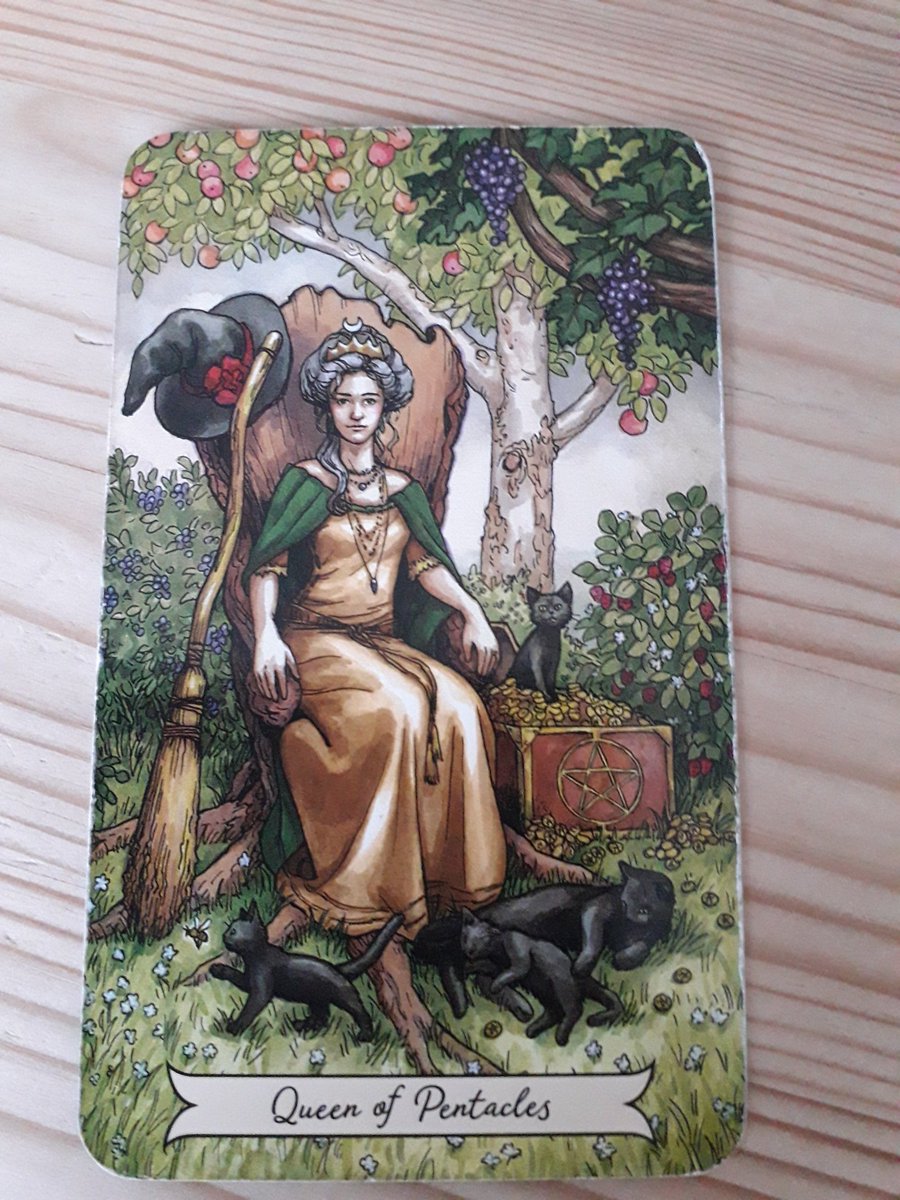 Today's card is Queen of Pentacles. 

Enjoy the life you create for yourself.  Spend time with the people that you care about, doing the things that make you happy. 

#tarot
#cardoftheday 
#everydaywitchtarot 
#findyourhappy
#Laurajk32